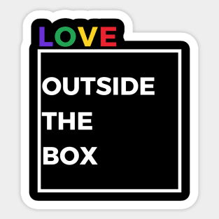 Love Outside The Box, Pride Colors Sticker